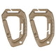 Lot de 2 mousquetons tactiques Mil-Tec en polyoxyméthylène 9,3 cm compatibles MOLLE (NON certifiés escalade ni secours)