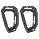 Lot de 2 mousquetons tactiques Mil-Tec en polyoxyméthylène 9,3 cm compatibles MOLLE (NON certifiés escalade ni secours)