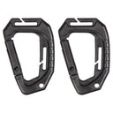 Lot de 2 mousquetons tactiques Mil-Tec en polyoxyméthylène 9,3 cm compatibles MOLLE (NON certifiés escalade ni secours)