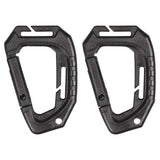 Lot de 2 mousquetons tactiques Mil-Tec en polyoxyméthylène 9,3 cm compatibles MOLLE (NON certifiés escalade ni secours)