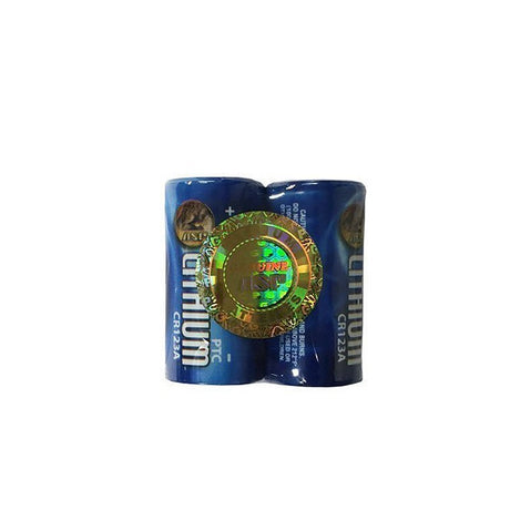 Lot de 2 piles lithium CR123A 3 V ASP à protection PTC et évent de sécurité intégré