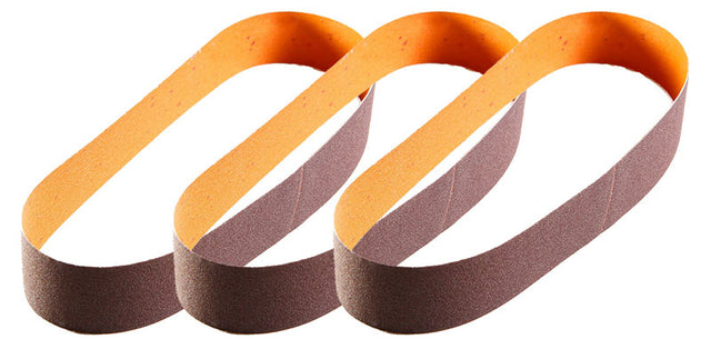 Lot de 3 courroies abrasives Work Sharp P120 en 1 x 18 pouces pour tête de meulage
