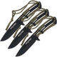 Lot de 3 couteaux de lancer Cold Steel Sure Flight Sport acier 420 lame 102 mm