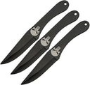 Lot de 3 couteaux de lancer Rite Edge Skull Thrower monobloc lame 102 mm