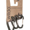 Lot de 3 mousquetons d'accessoire Wildo en polyoxyméthylène charges 35 et 50 kg