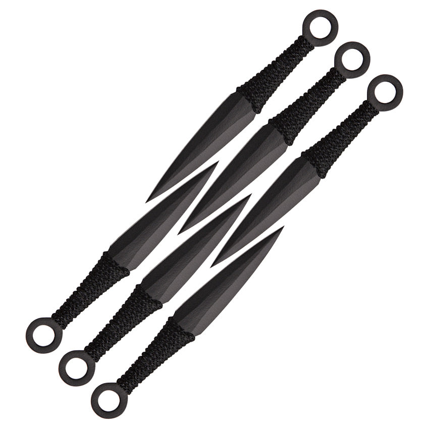 Lot de 6 couteaux de lancer Perfect Point à lame dague double tranchant avec housse