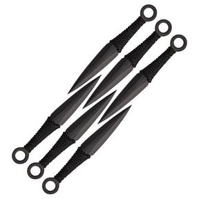 Lot de 6 couteaux de lancer Perfect Point à lame dague double tranchant avec housse