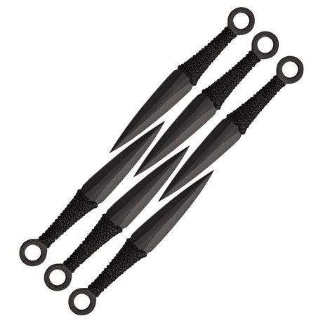 Lot de 6 couteaux de lancer Perfect Point à lame dague double tranchant avec housse