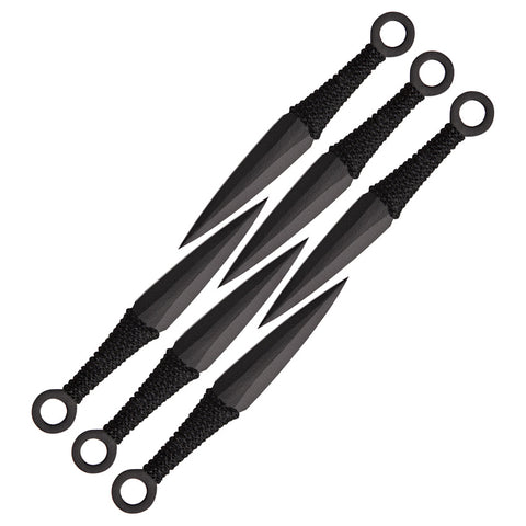 Lot de 6 couteaux de lancer Perfect Point à lame dague double tranchant avec housse