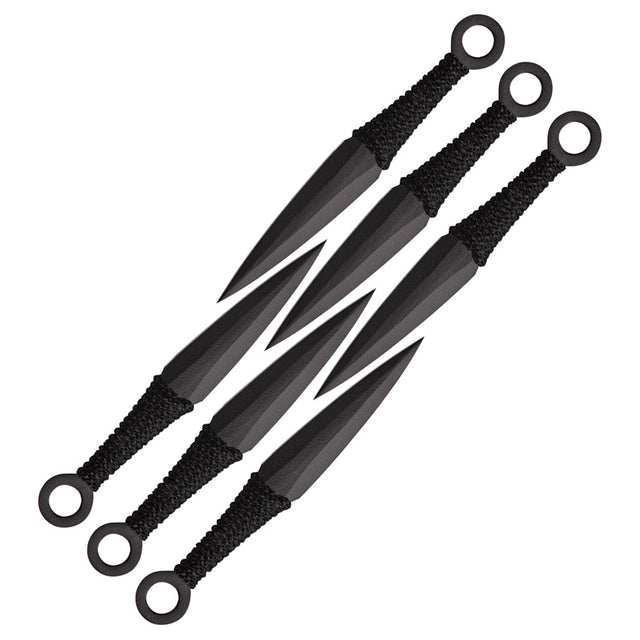 Lot de 6 couteaux de lancer Perfect Point à lame dague double tranchant avec housse