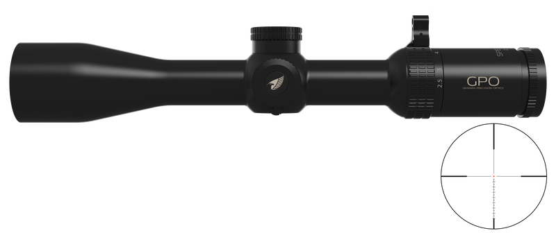 Lunette GPO Spectra 4X 2,5-10x44i grossissement 2,5-10 x 44 mm champ 16,2 m - 4,1 m à 100 mètres