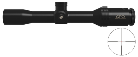 Lunette GPO Spectra 6X 1,5-9x32 grossissement 1,5-9 x 32 mm champ 28 m - 4,6 m à 100 mètres