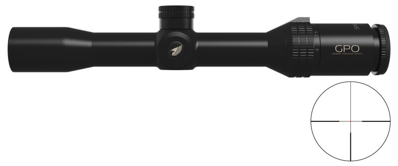 Lunette GPO Spectra 6X 1,5-9x32 grossissement 1,5-9 x 32 mm champ 28 m - 4,6 m à 100 mètres