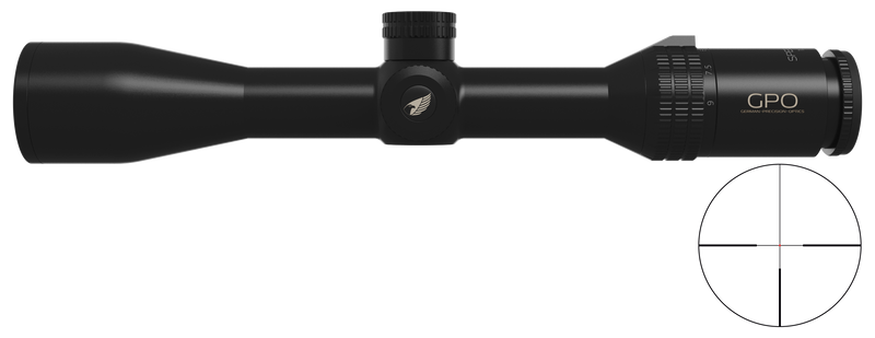 Lunette GPO Spectra 6X 1,5-9x44 grossissement 1,5-9 x 44 mm champ 28 m - 4,6 m à 100 mètres