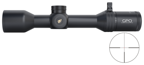 Lunette GPO Spectra 8X - 1,6-13x44 grossissement 1,6-13 x 44 mm champ 25,6 m – 3,2 m à 100 mètres