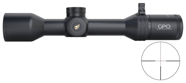 Lunette GPO Spectra 8X - 1,6-13x44 grossissement 1,6-13 x 44 mm champ 25,6 m – 3,2 m à 100 mètres