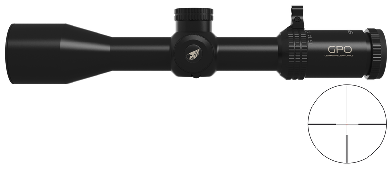 Lunette GPO Spectra 8X 2-16x44 grossissement 2-16 x 44 mm champ 19,4 m - 2,4 m à 100 mètres