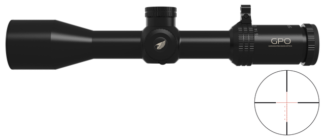 Lunette GPO Spectra 8X 2-16x44 grossissement 2-16 x 44 mm champ 19,4 m - 2,4 m à 100 mètres