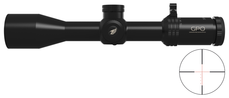 Lunette GPO Spectra 8X 2-16x44 grossissement 2-16 x 44 mm champ 19,4 m - 2,4 m à 100 mètres