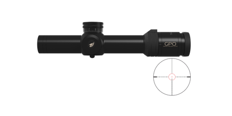 Lunette GPO Tactical 1-8x24 grossissement 1-8 x 24 mm champ 35 m - 4,4 m à 100 mètres