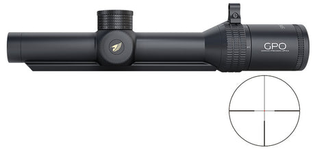 Lunette Rail GPO Spectra 6X 1-6x24 grossissement 1-6 x 24 mm champ 42 m - 7 m à 100 mètres