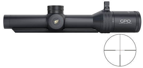 Lunette rail GPO Spectra 8X 1-8x24 grossissement 1-8 x 24 mm champ 40,4 m - 4,8 m à 100 mètres