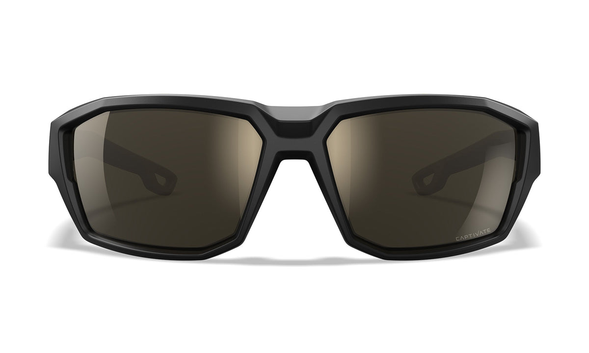 Lunettes balistiques Wiley X WX Alpine MIL-PRF-32432A verres polarisés Captivate noir et beige
