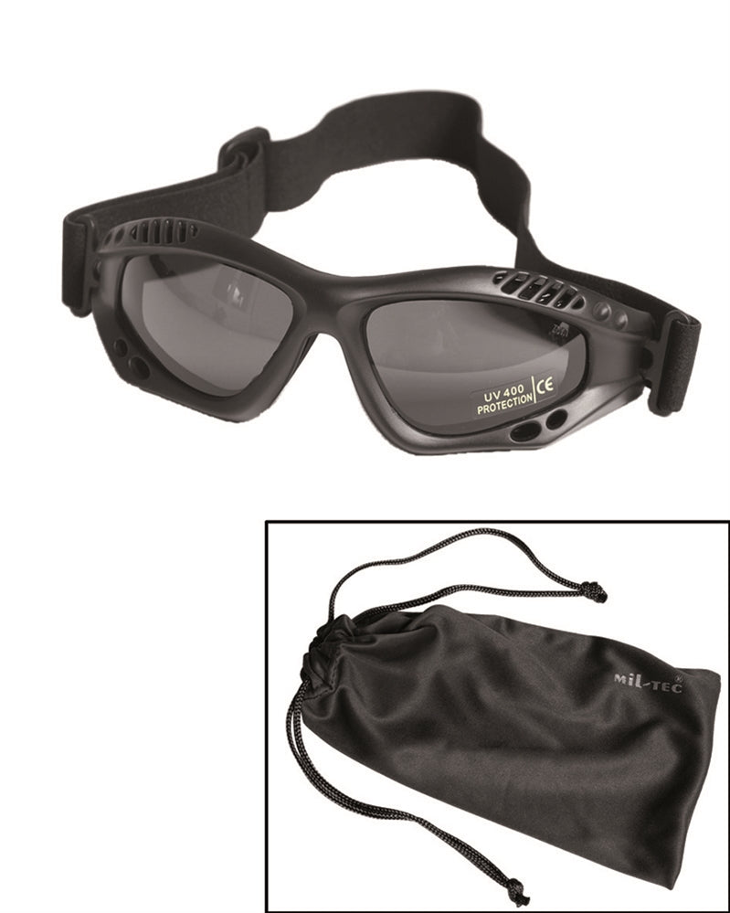 Lunettes de protection Mil-Tec Commando Air Pro monture ventilée polycarbonate
