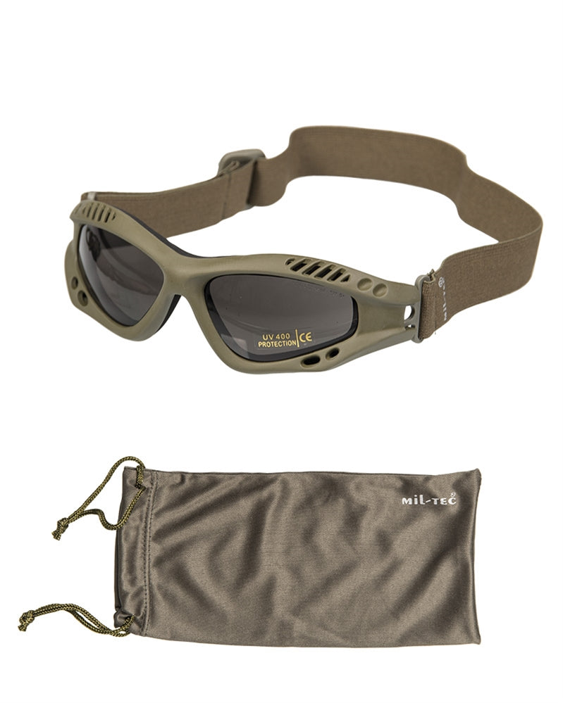 Lunettes de protection Mil-Tec Commando Air Pro monture ventilée polycarbonate