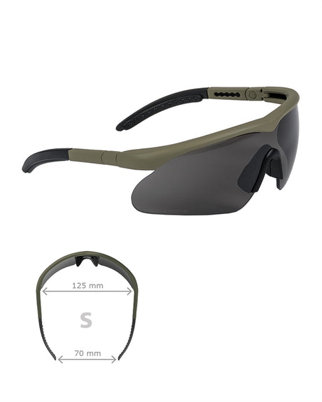 Lunettes de protection Swiss Eye Raptor petite taille monture nylon écrans UV-400