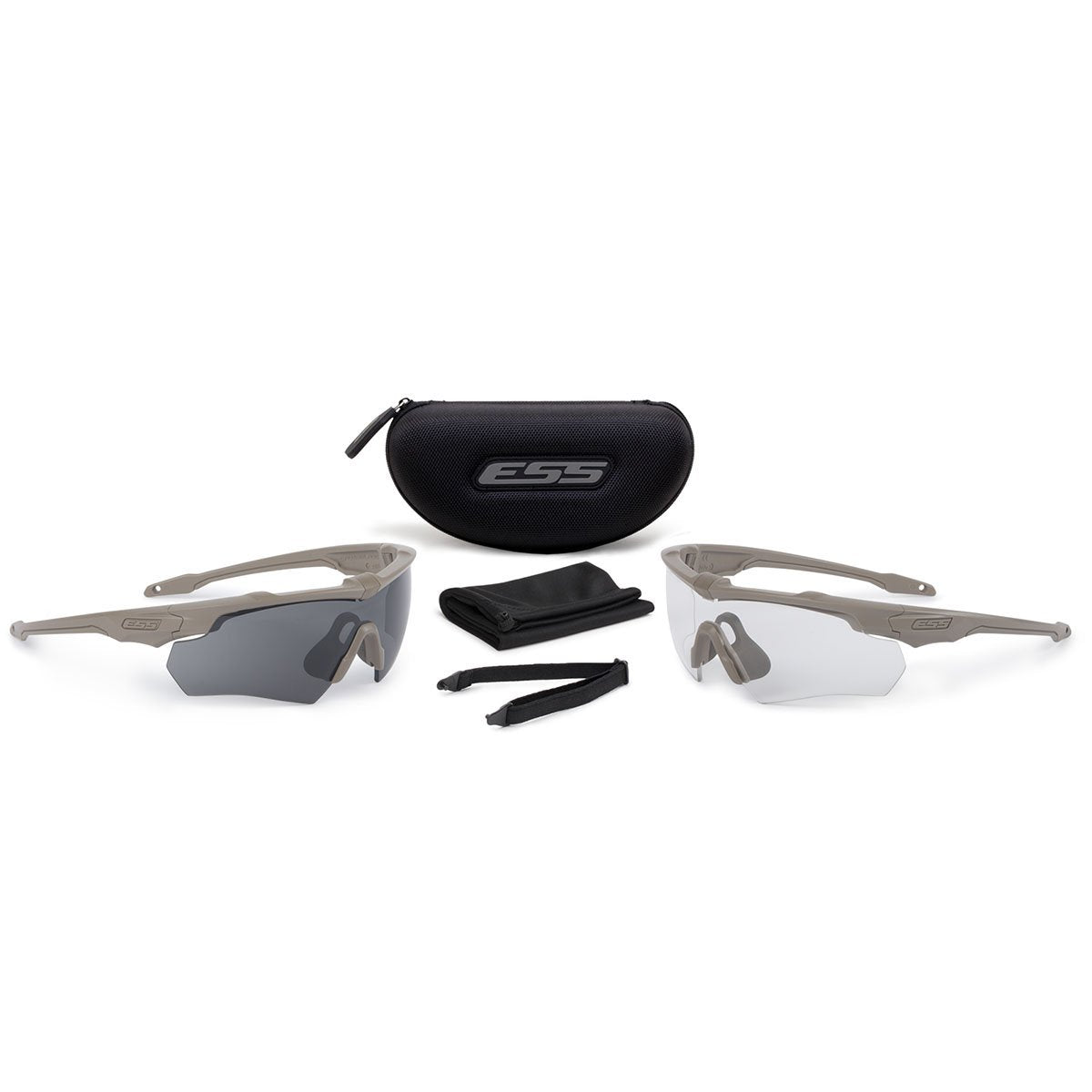 Lunettes de protection balistique ESS Crossblade à kit deux écrans certifiées ANSI Z87.1