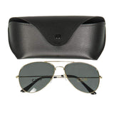 Lunettes de soleil Mil-Tec Pilot US monture laiton verres polycarbonate avec étui