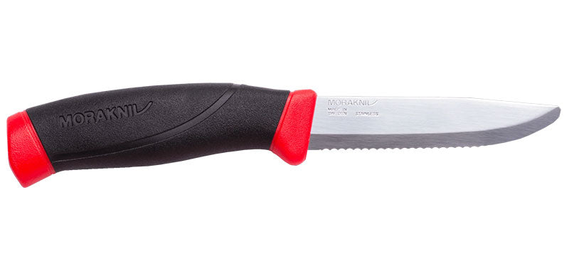 Couteau à lame fixe Morakniv Companion Rescue SRT Safe lame 99 mm dentelée bout arrondi