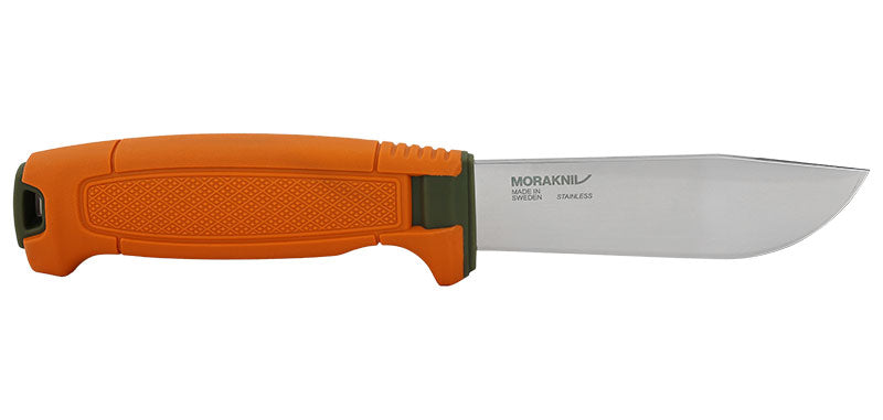 Couteau à lame fixe Morakniv Amberg Full Flat lame 108 mm acier 14C28N étui signalétique