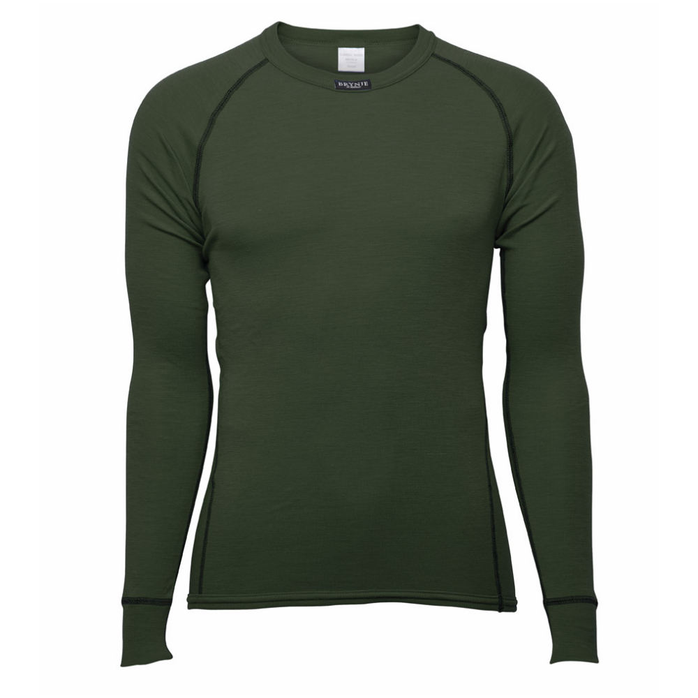 Maillot Brynje Classic Wool manches longues laine mérinos 190 g/m², 220 g