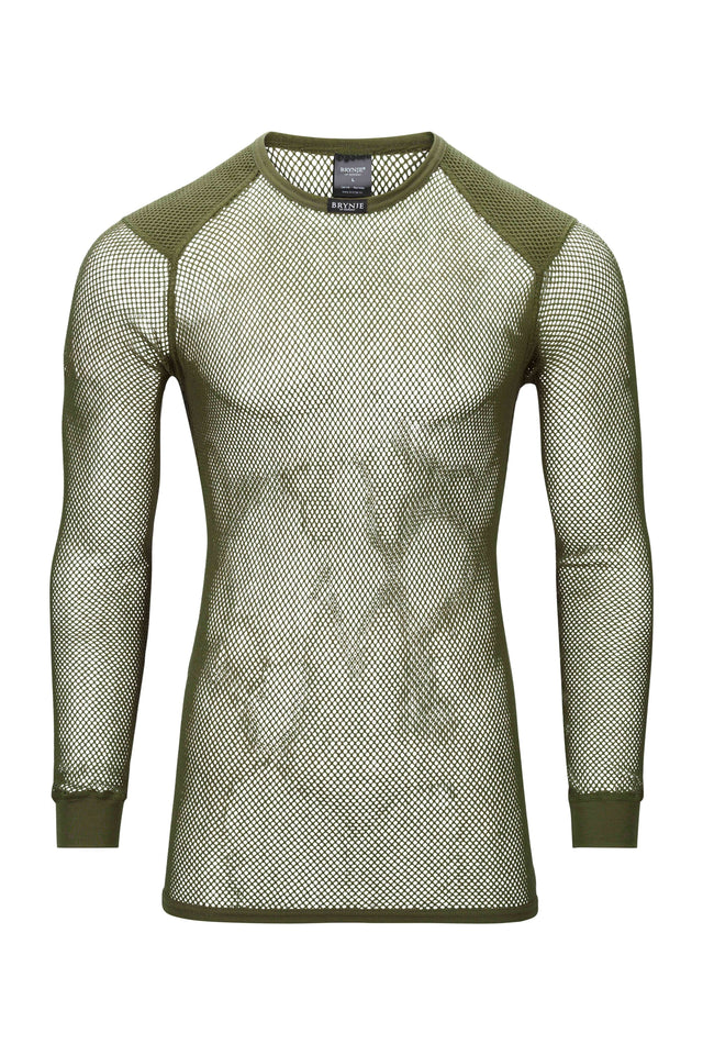 Maillot de corps résille manches longues Brynje Wool Thermo laine mérinos 125 g/m²