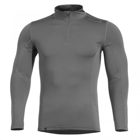Maillot thermorégulateur Pentagon Pindos demi-fermeture envers micropolaire col montant