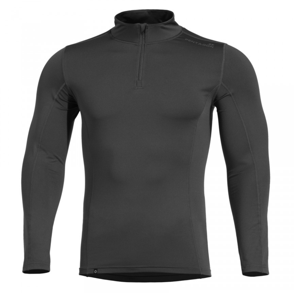Maillot thermorégulateur Pentagon Pindos demi-fermeture envers micropolaire col montant