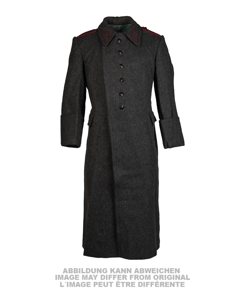 Manteau de drap bulgare en pure laine, surplus militaire d'occasion