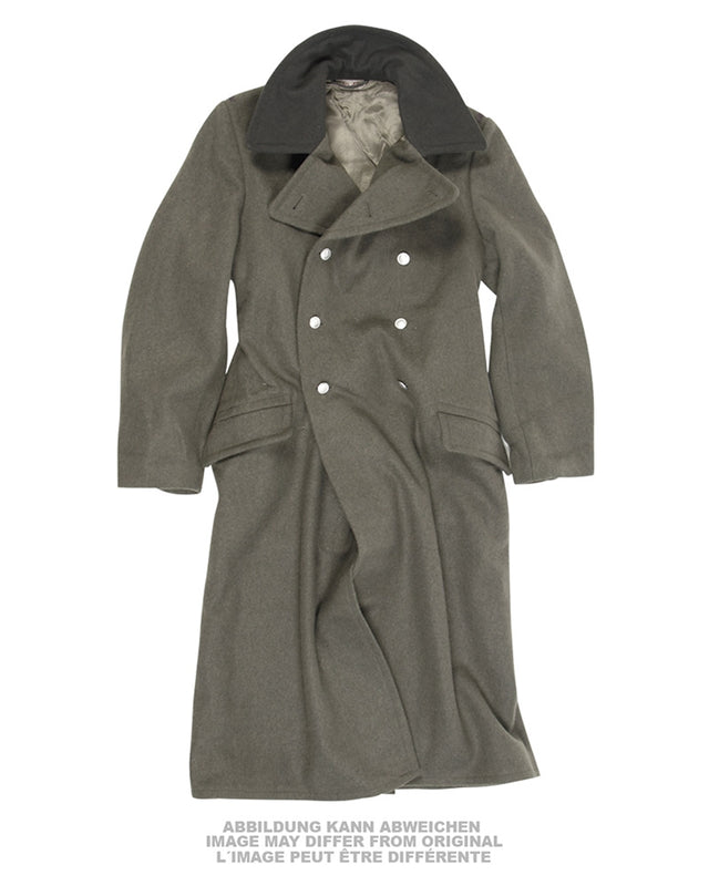Manteau d'uniforme de troupe est-allemand en drap, surplus militaire d'occasion