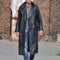 Manteau long Mil-Tec en cuir de buffle doublé coton avec boutonnage croisé
