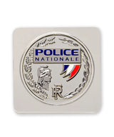 Médaille Police Nationale GK Pro support carré zinc nickelé