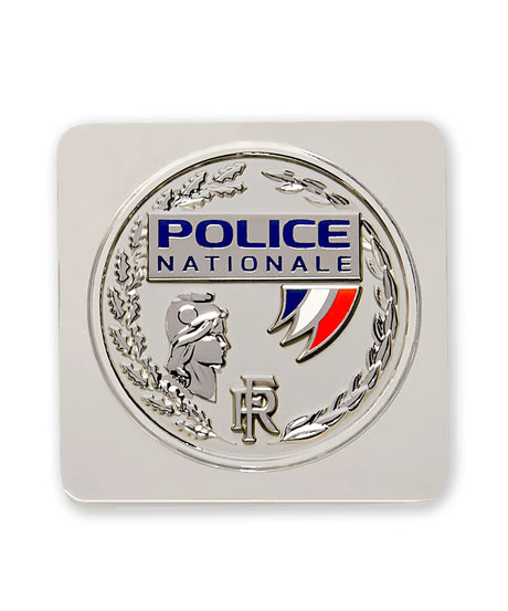 Médaille Police Nationale GK Pro support carré zinc nickelé