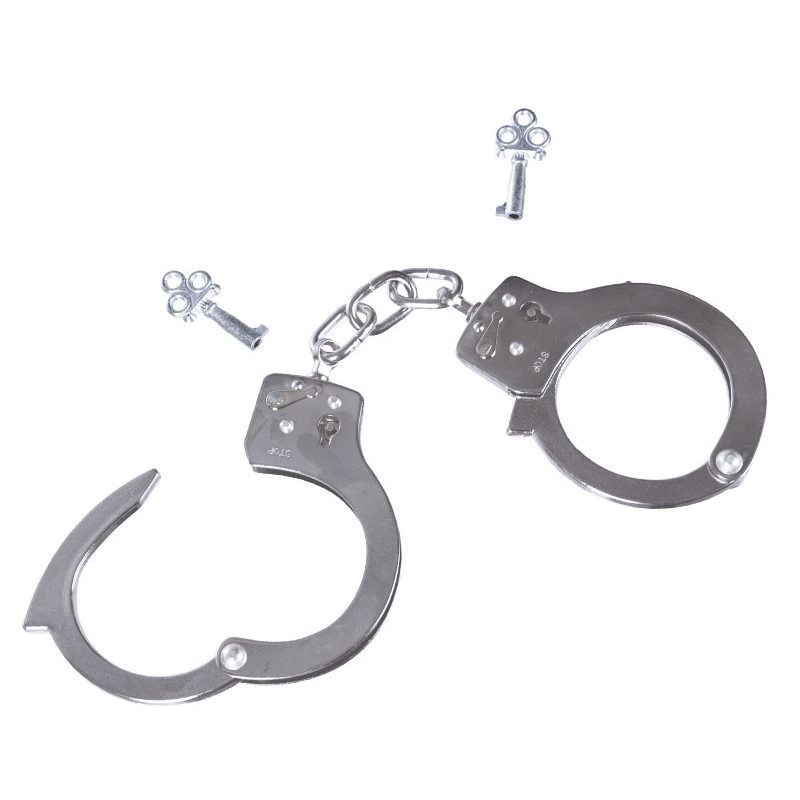Menottes Mil-Tec Single Lock nickelées — formation et collection
