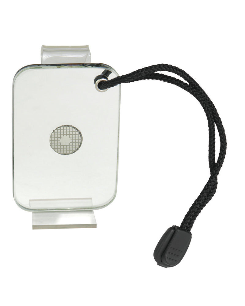 Miroir de survie US Mil-Tec 77 x 50 mm avec trou de visée et cordelette polypropylène