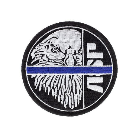 Morale patch ASP Blue Line à l'aigle brodé, dos auto-agrippant, 7,62 cm