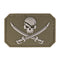 Morale patch tête de mort et épées Mil-Tec 3D en PVC 5,5 x 7,5 cm 12 g dos auto-agrippant