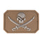 Morale patch tête de mort et épées Mil-Tec 3D en PVC 5,5 x 7,5 cm 12 g dos auto-agrippant