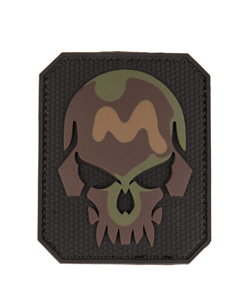 Morale patch tête de mort grand format Mil-Tec 3D PVC 7,6 x 6,3 cm 13 g auto-agrippant