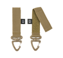 Mousqueton Brandit rotatif triangulaire à sangle pour ceinturon et MOLLE lot de 2